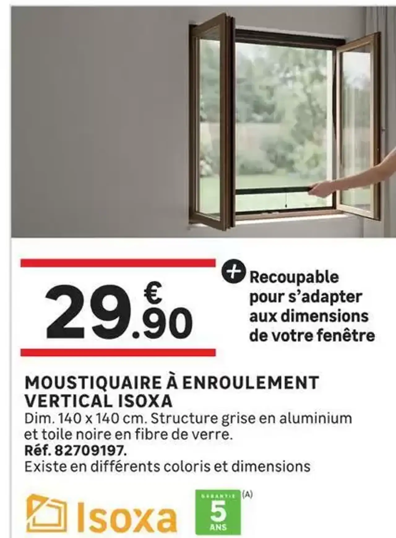 Moustiquaire à enroulement vertical ISOXA
