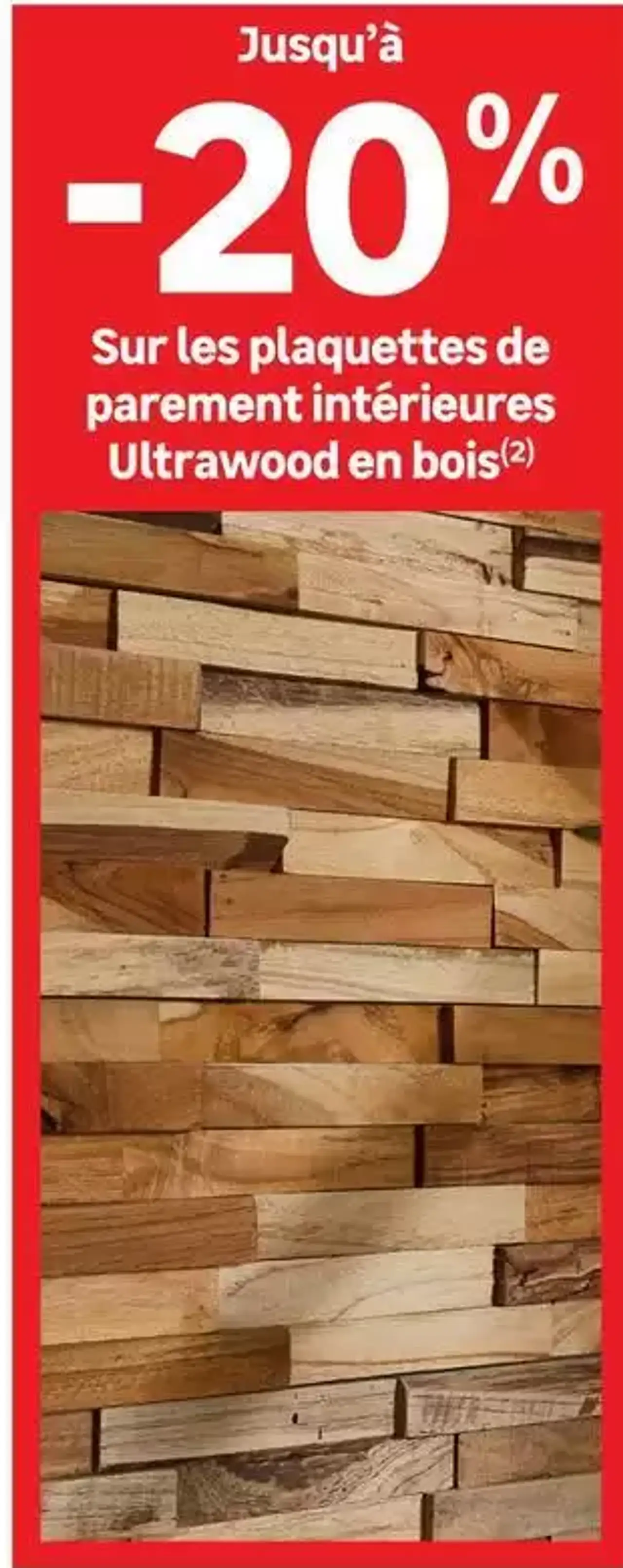 Plaquettes de parement intérieures Ultrawood en bois
