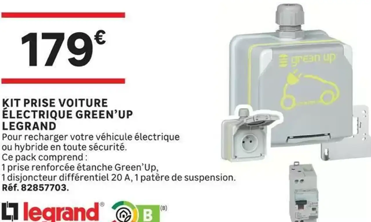 KIT PRISE VOITURE ÉLECTRIQUE GREEN'UP LEGRAND