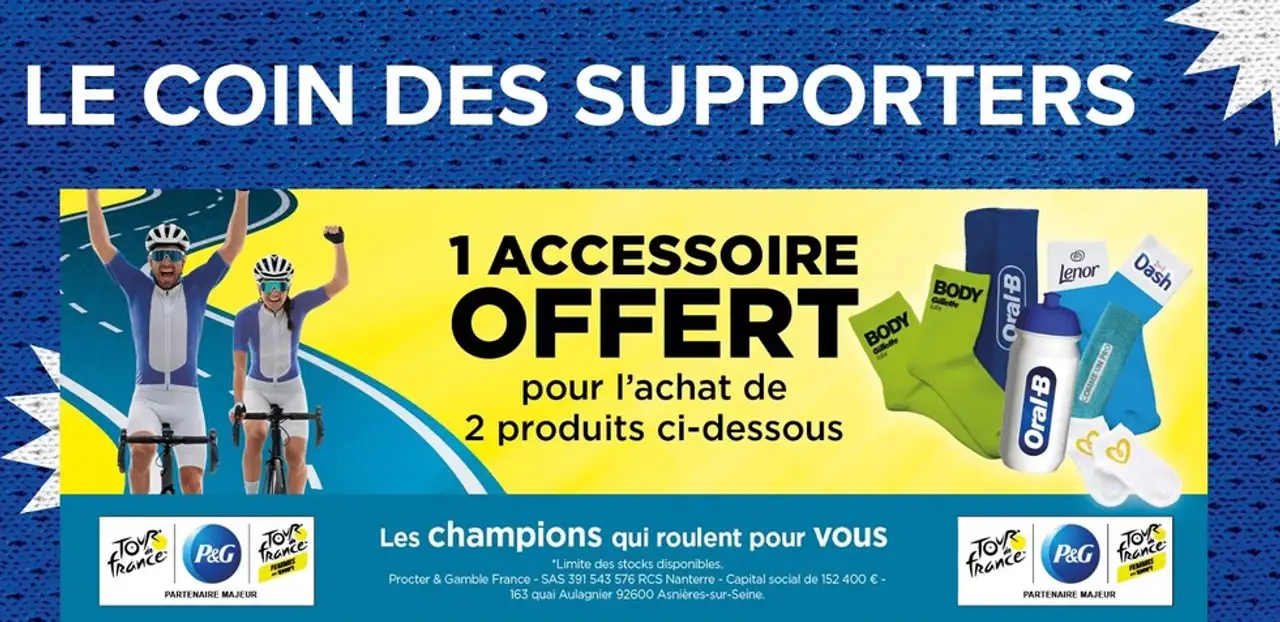 1 ACCESSOIRE OFFERT pour l'achat de 2 produits ci-dessous