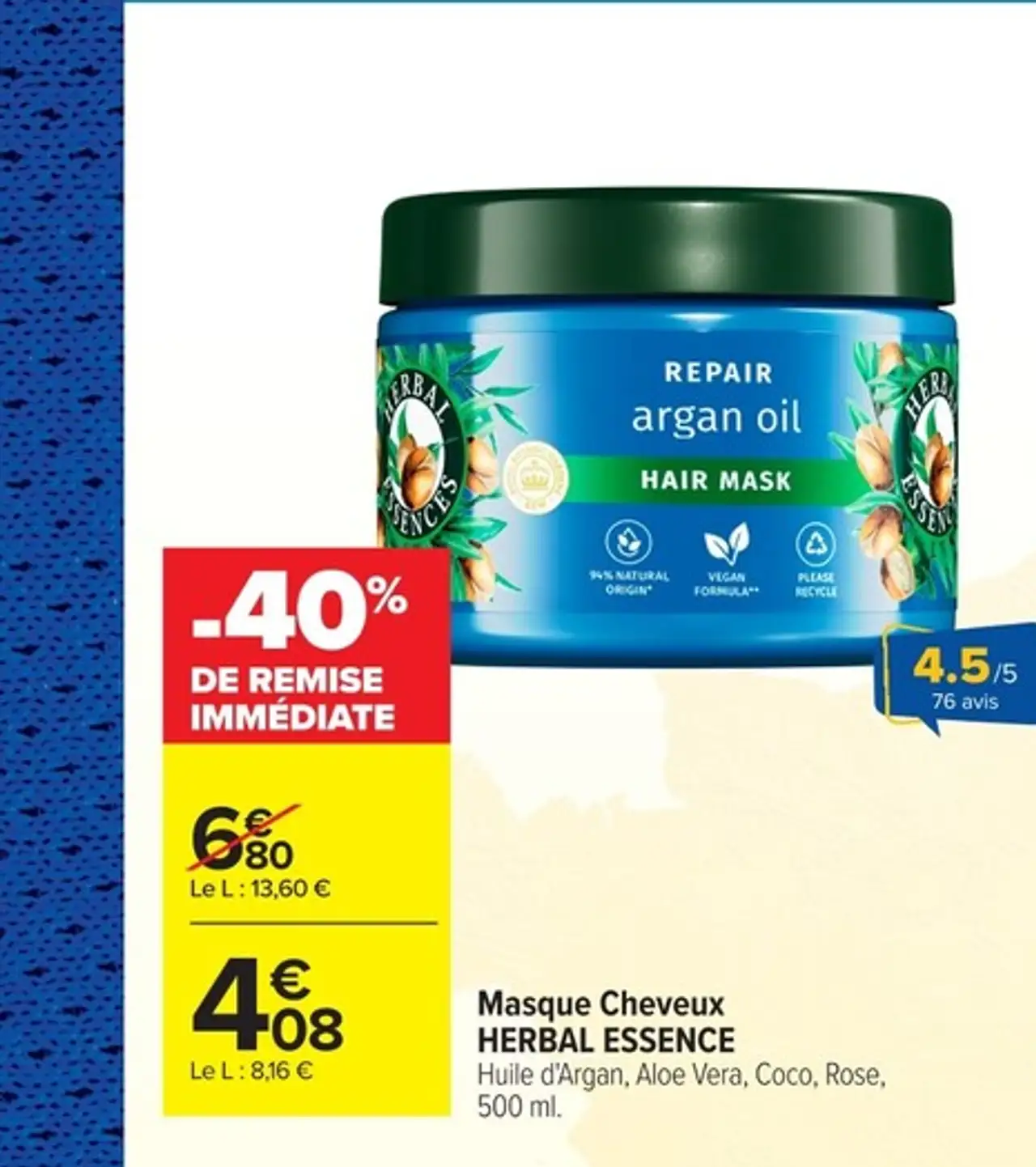 Masque Cheveux HERBAL ESSENCE