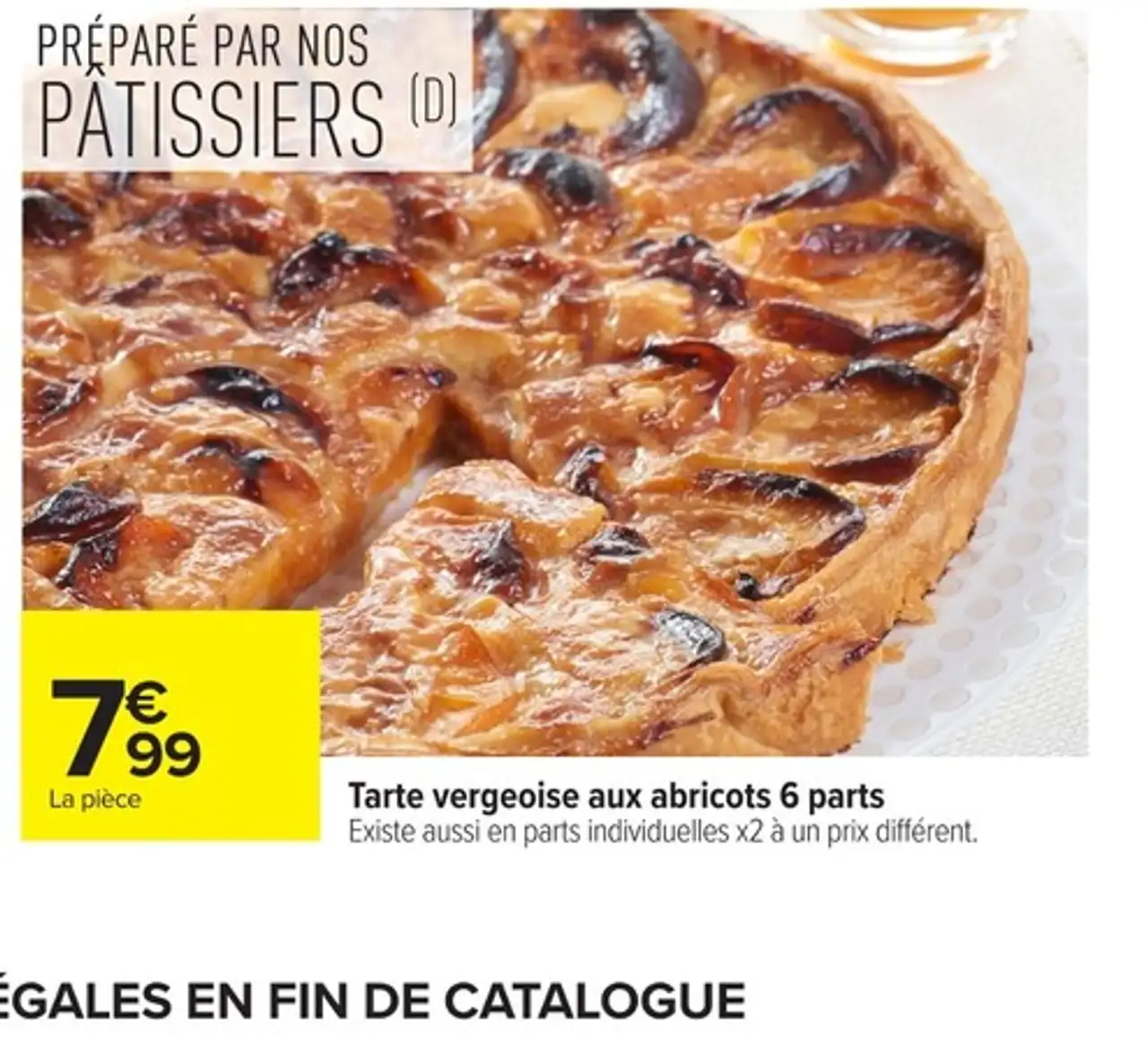 Tarte vergeoise aux abricots 6 parts