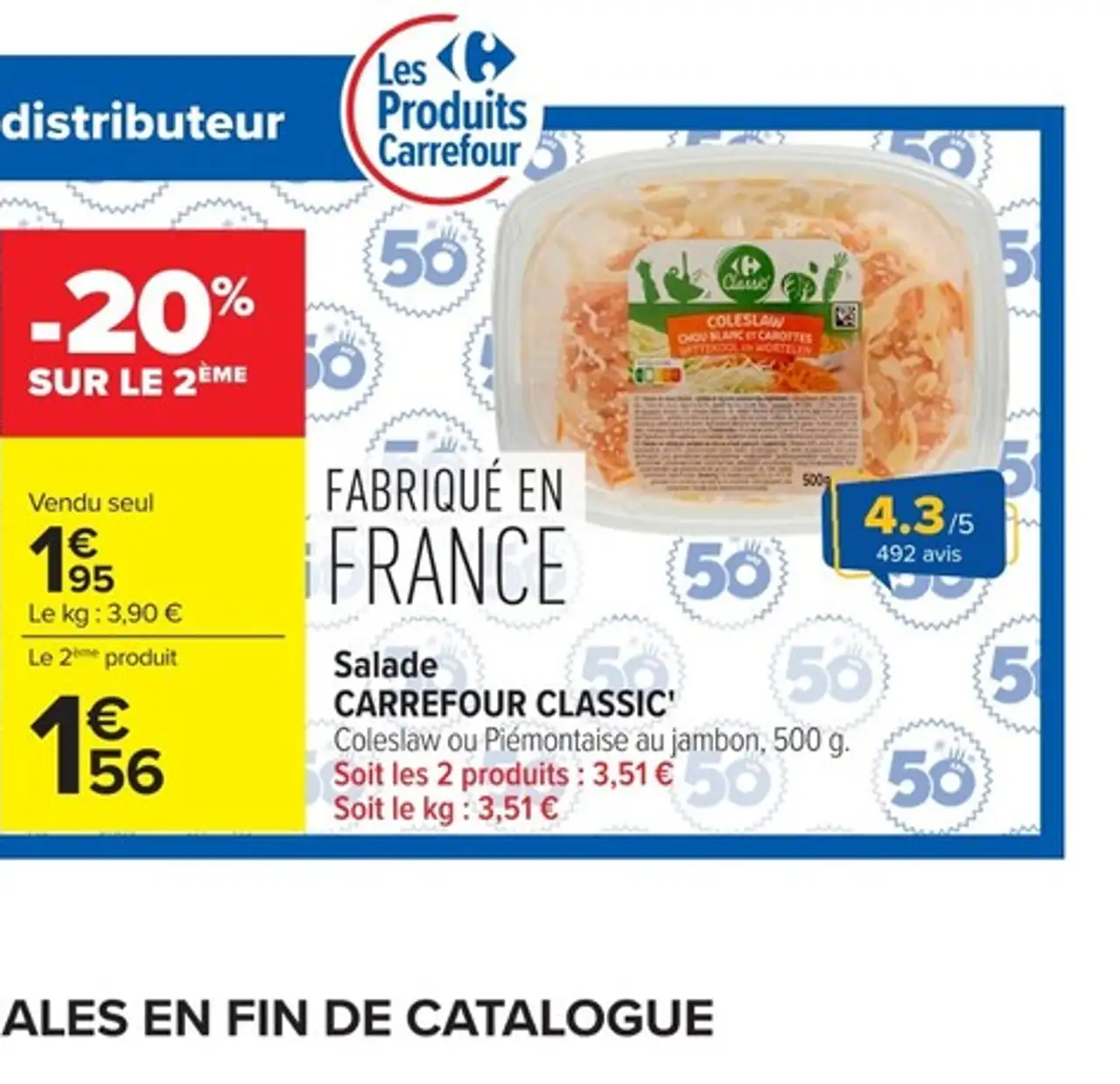 Salade CARREFOUR CLASSIC'