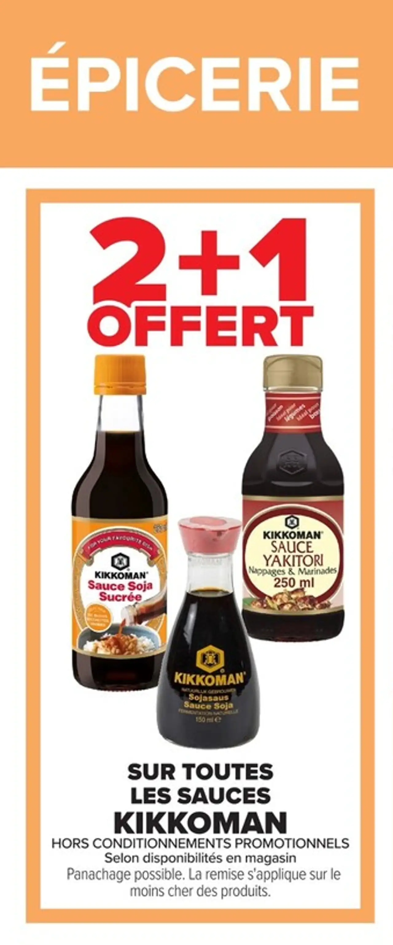 SUR TOUTES LES SAUCES KIKKOMAN