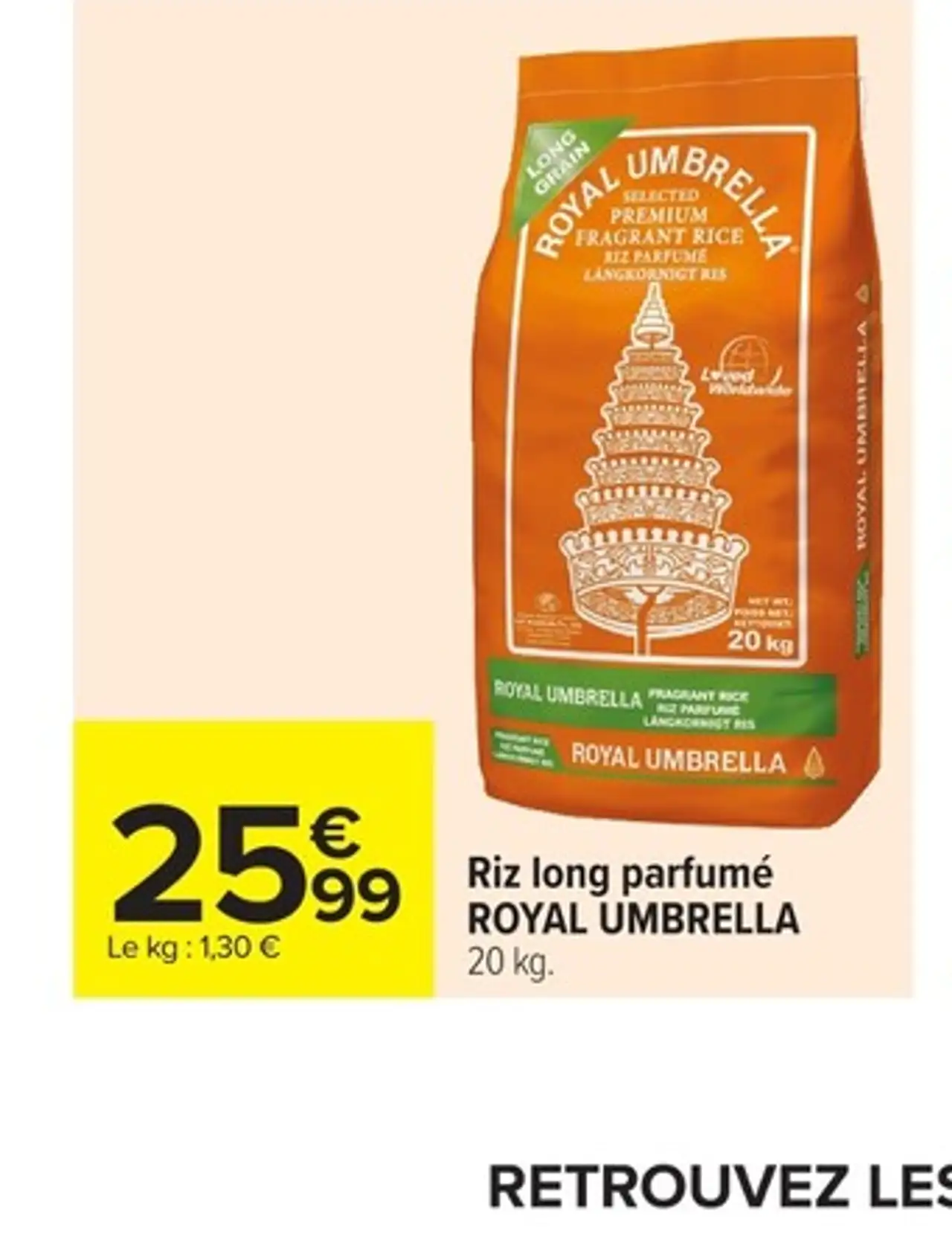Riz long parfumé ROYAL UMBRELLA, 20 kg