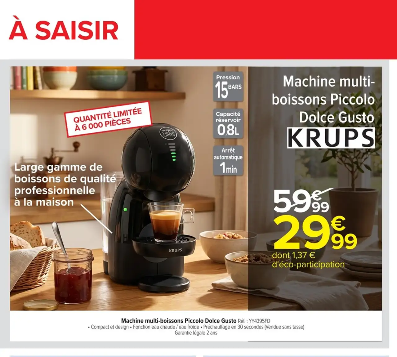 Machine multi-boissons Piccolo Dolce Gusto KRUPS