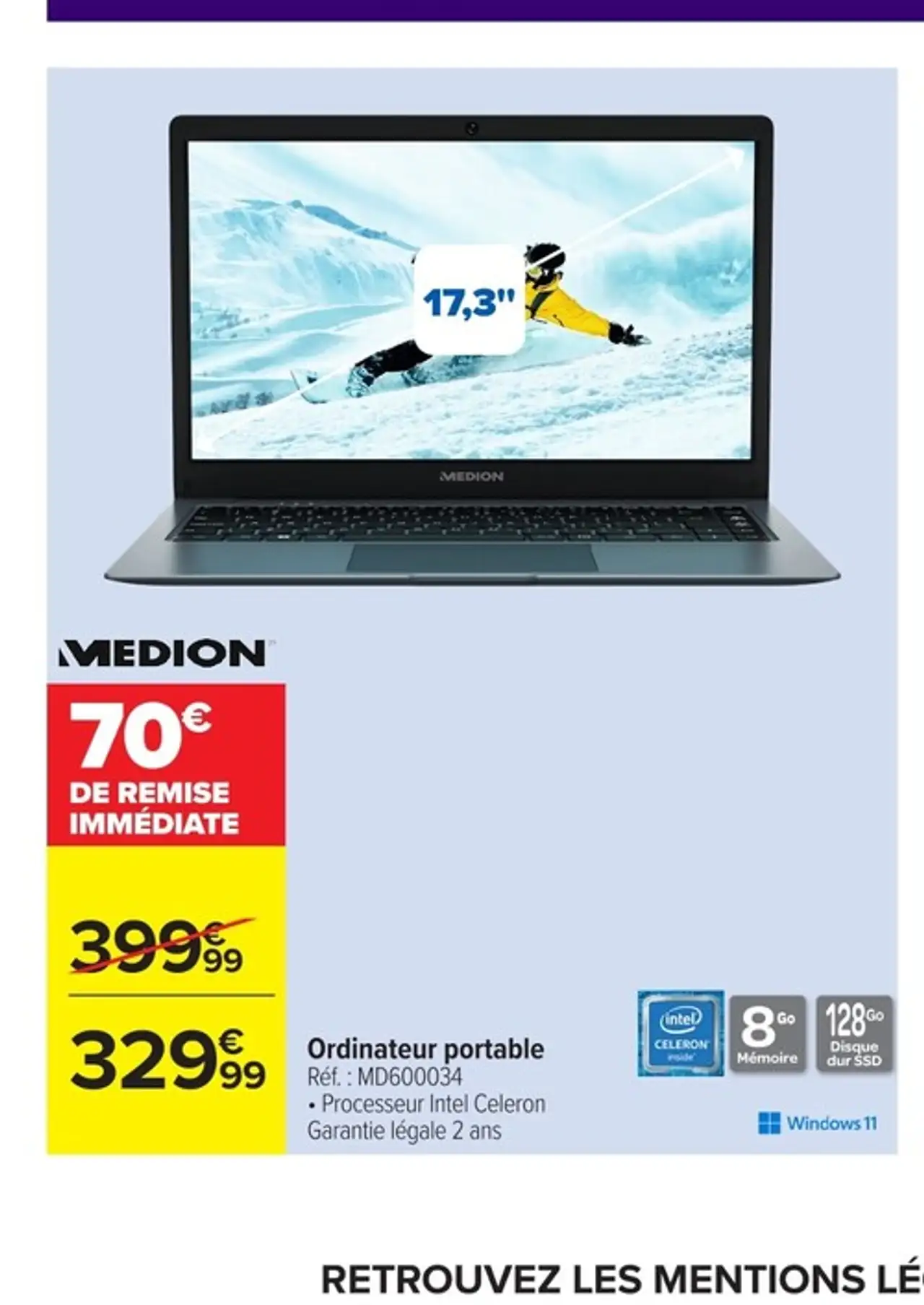 Ordinateur portable Medion MD600034