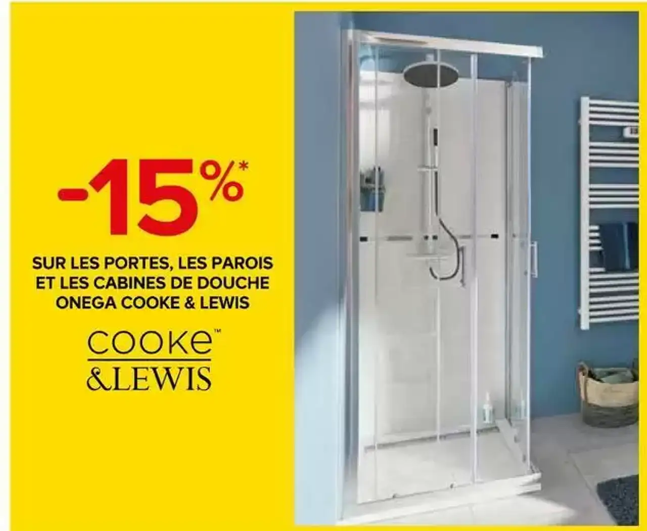 Portes, parois et cabines de douche Onega Cooke & Lewis