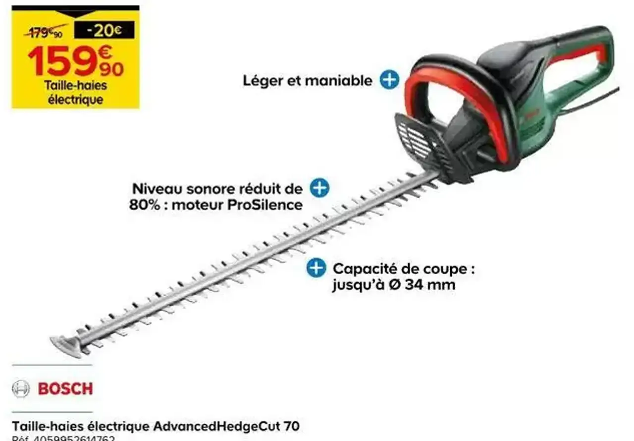 Taille-haies électrique AdvancedHedgeCut 70 Bosch