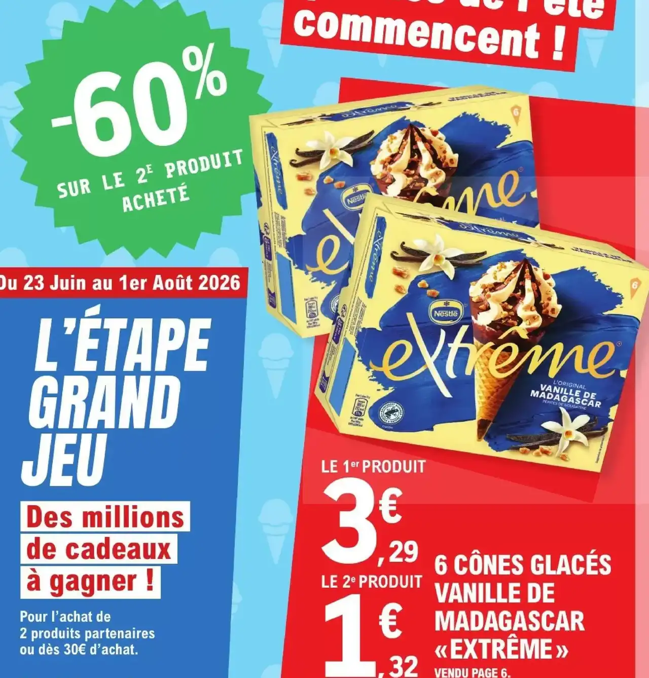 6 Cônes glacés Vanille de Madagascar « Extrême »