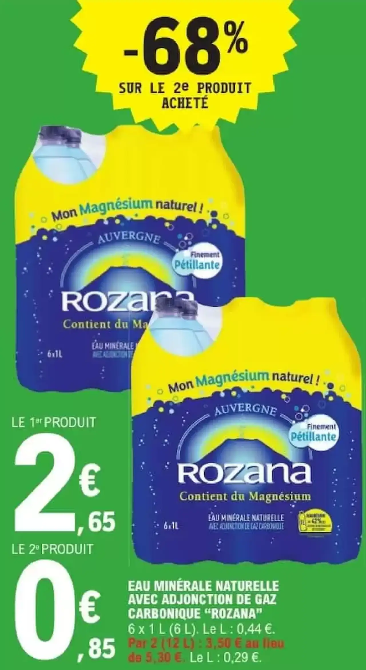 EAU MINÉRALE NATURELLE AVEC ADJONCTION DE GAZ CARBONIQUE "ROZANA"
