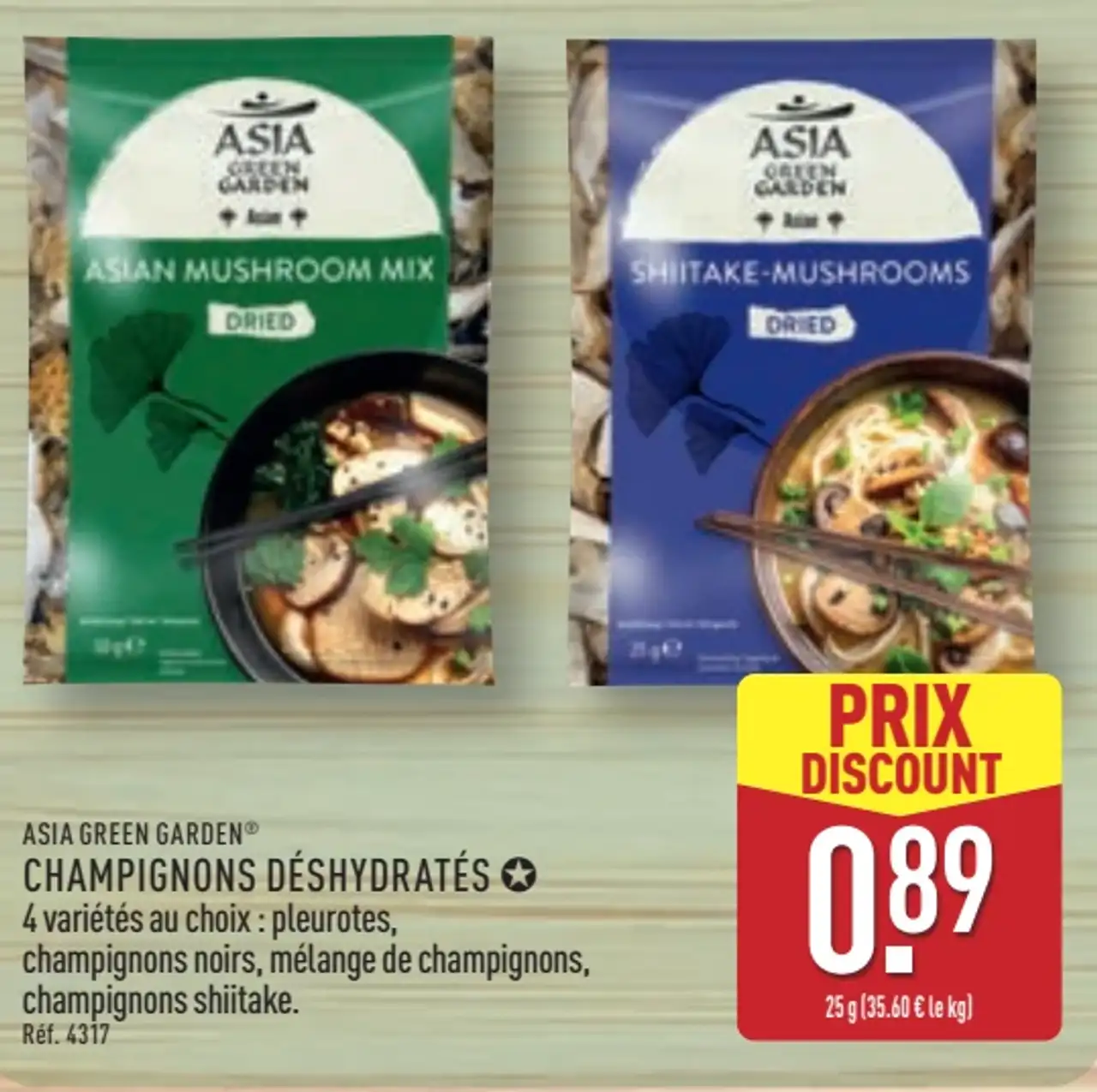 ASIA GREEN GARDEN Champignons déshydratés