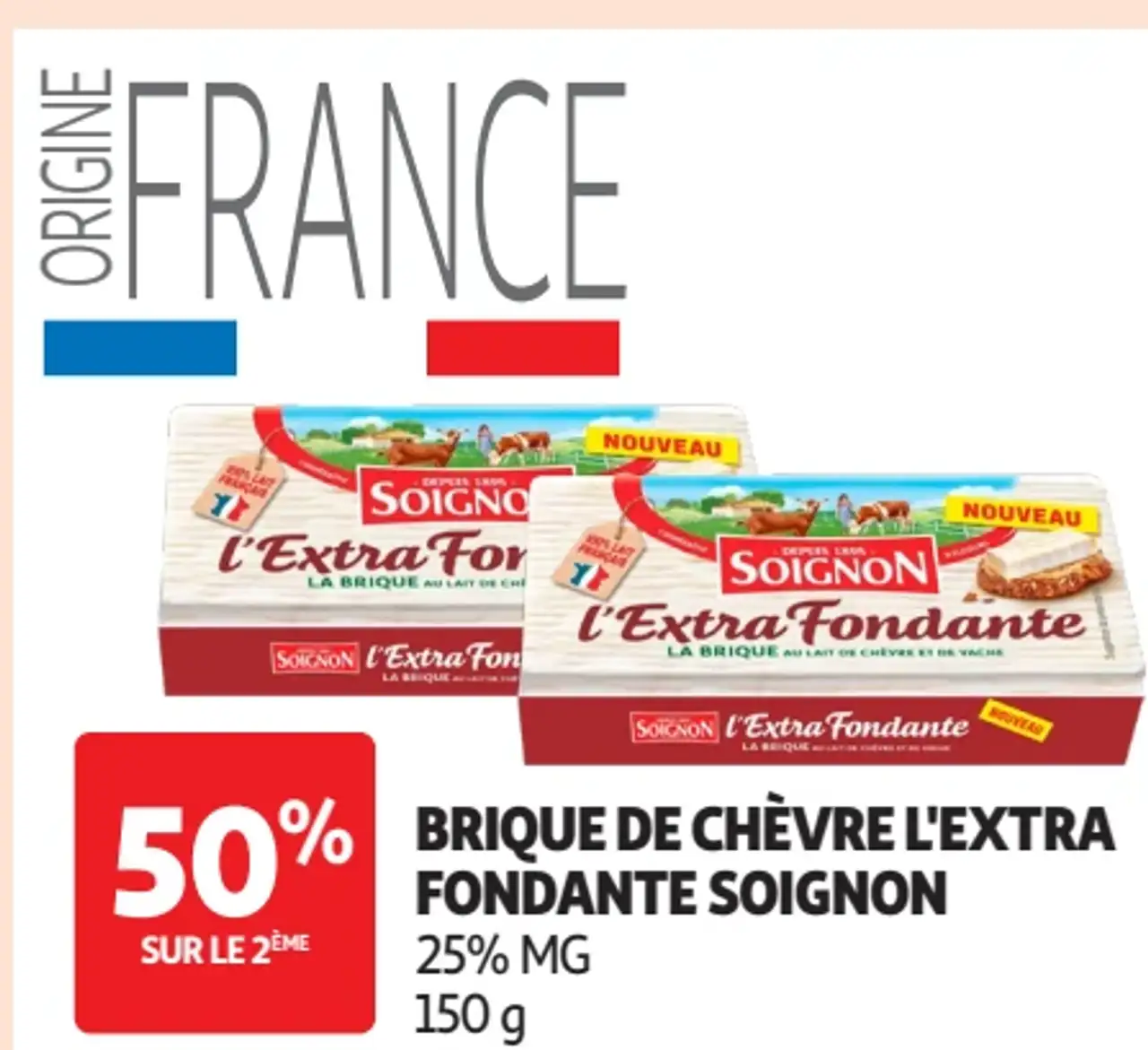 Brique de chèvre l'extra fondante Soignon