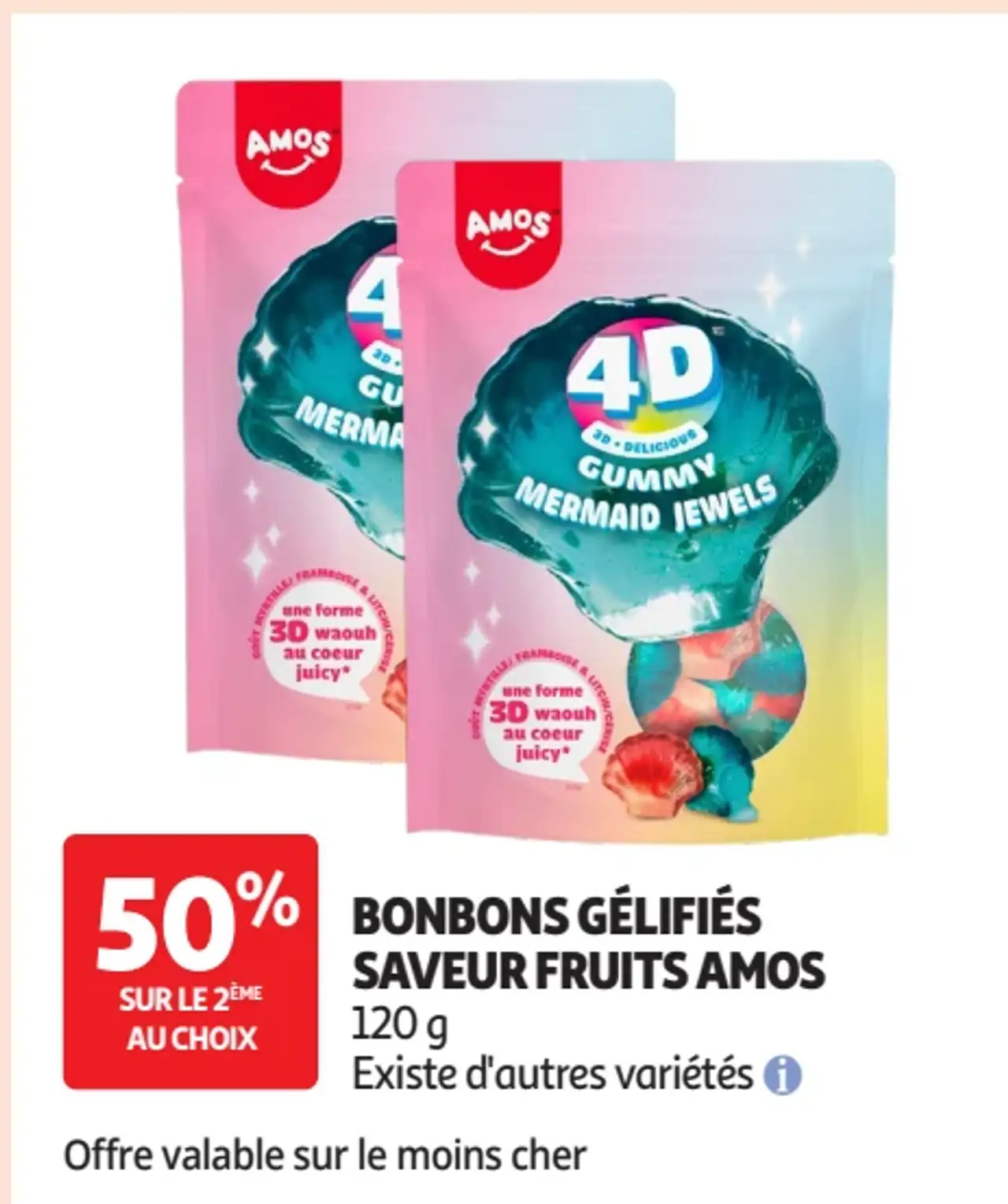 Bonbons gélifiés saveur fruits Amos