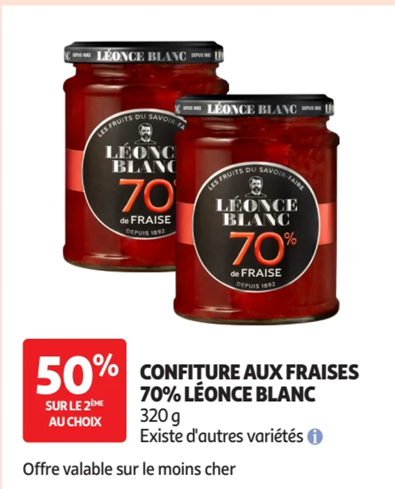 Confiture aux fraises 70% Léonce Blanc