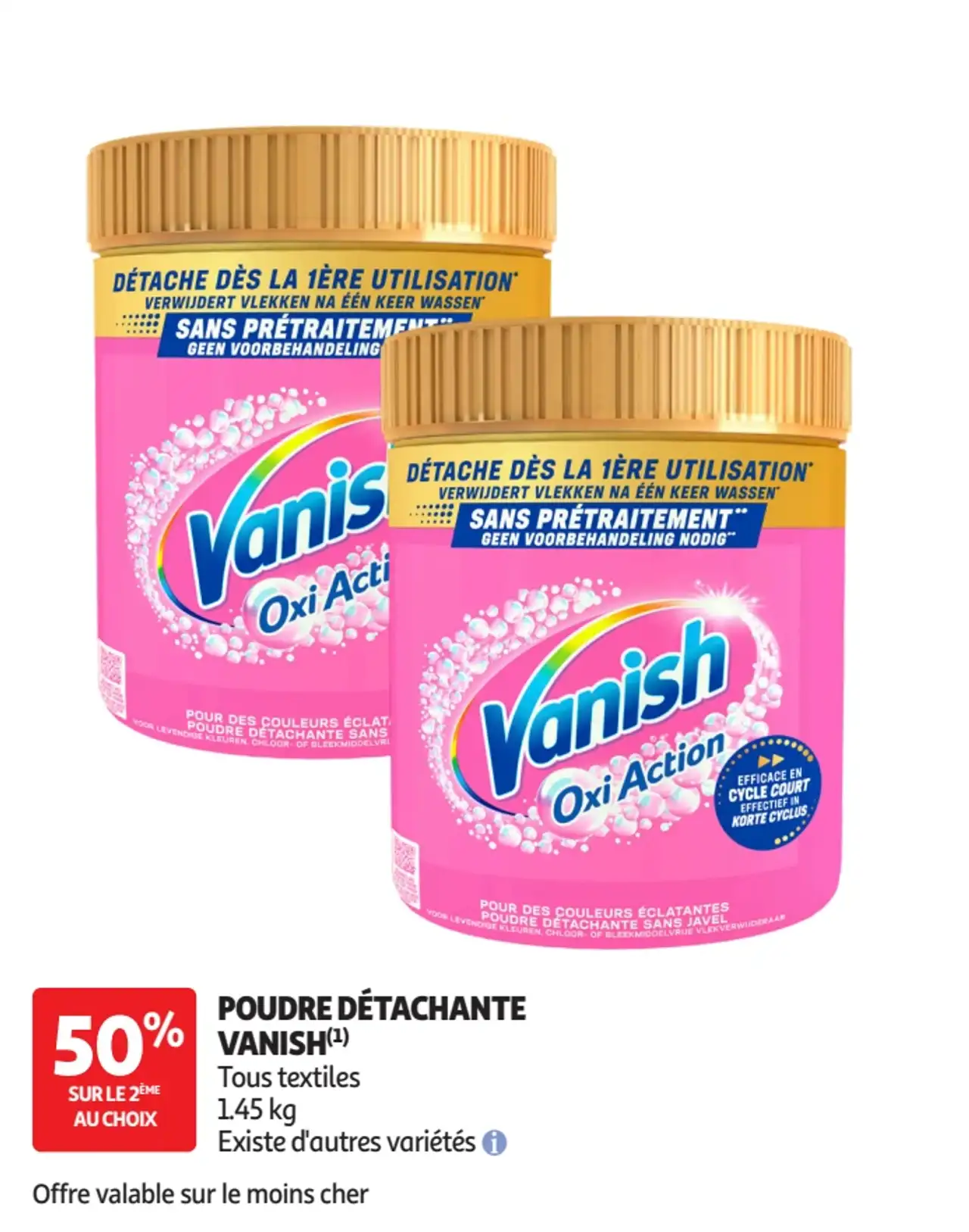 POUDRE DÉTACHANTE VANISH Tous textiles