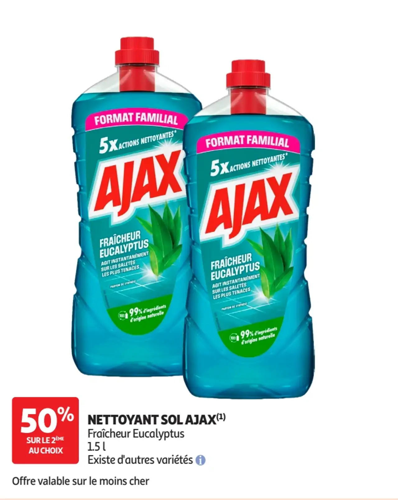 NETTOYANT SOL AJAX Fraîcheur Eucalyptus