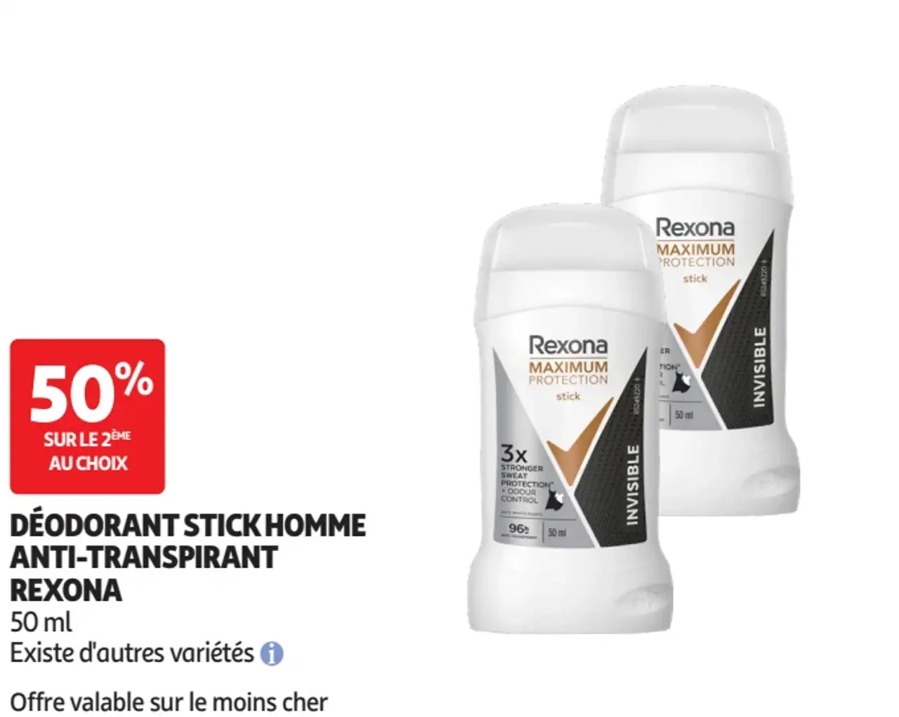 DÉODORANT STICK HOMME ANTI-TRANSPIRANT REXONA