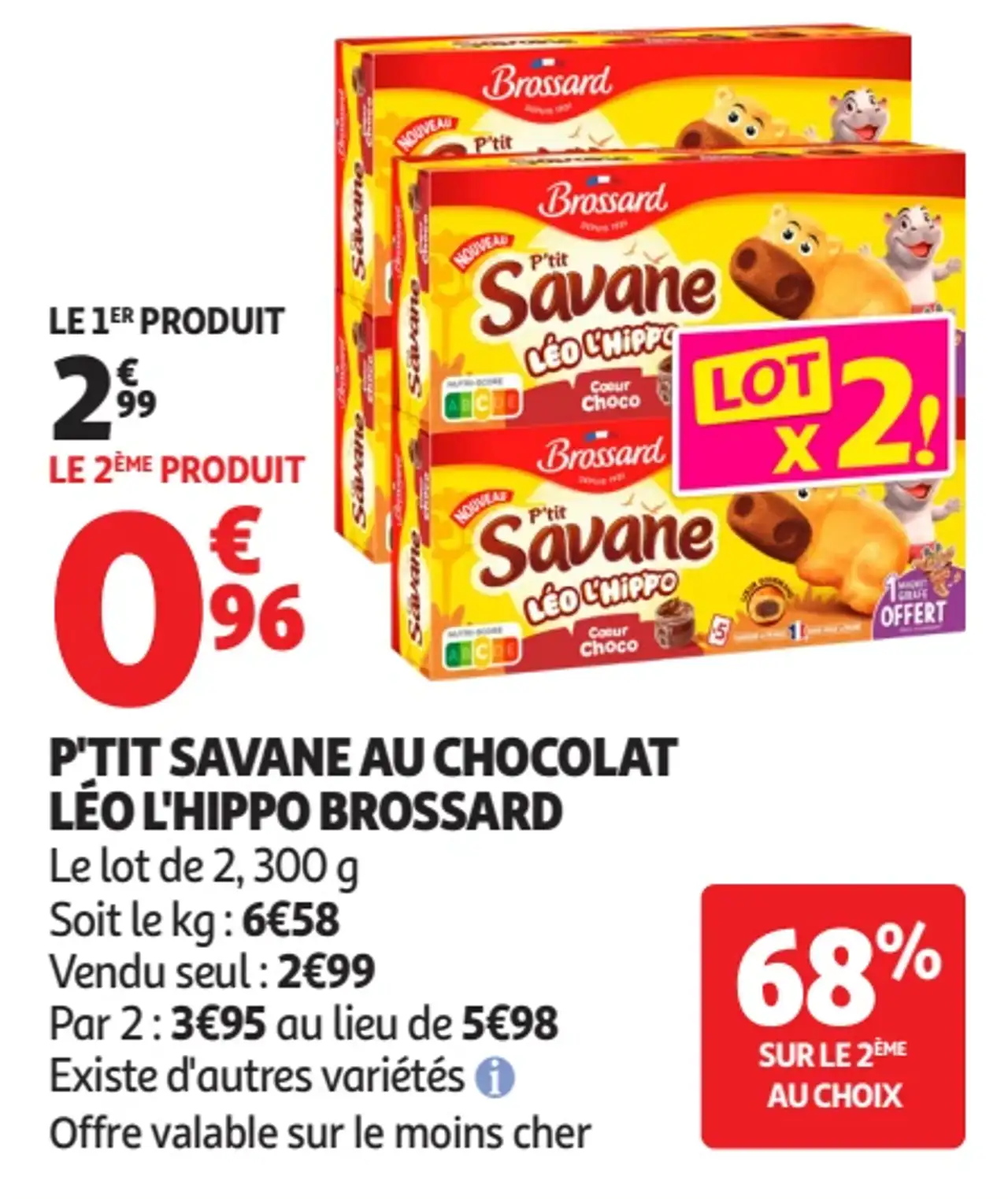 P'TIT SAVANE AU CHOCOLAT LÉO L'HIPPO BROSSARD