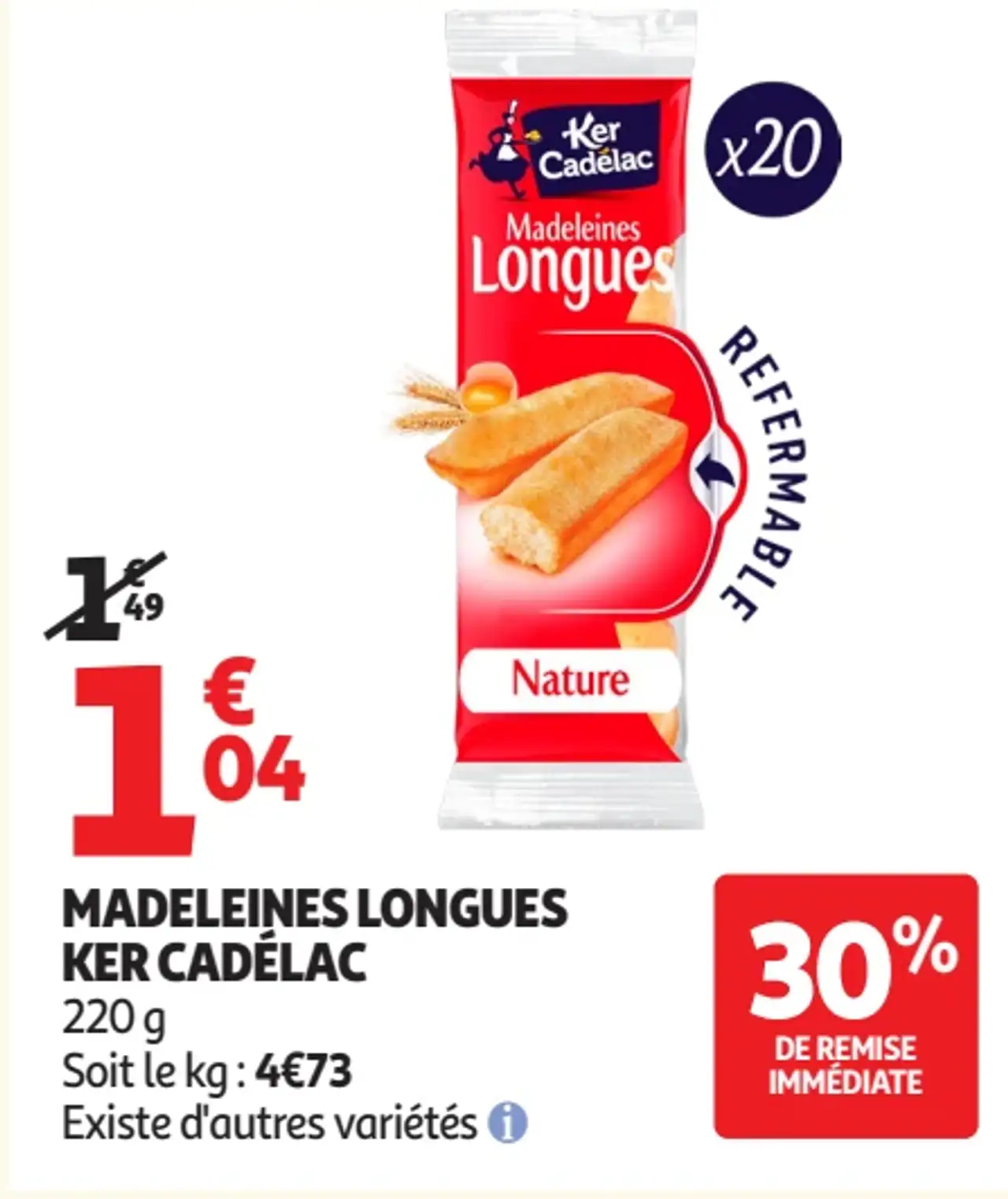 MADELEINES LONGUES KER CADÉLAC