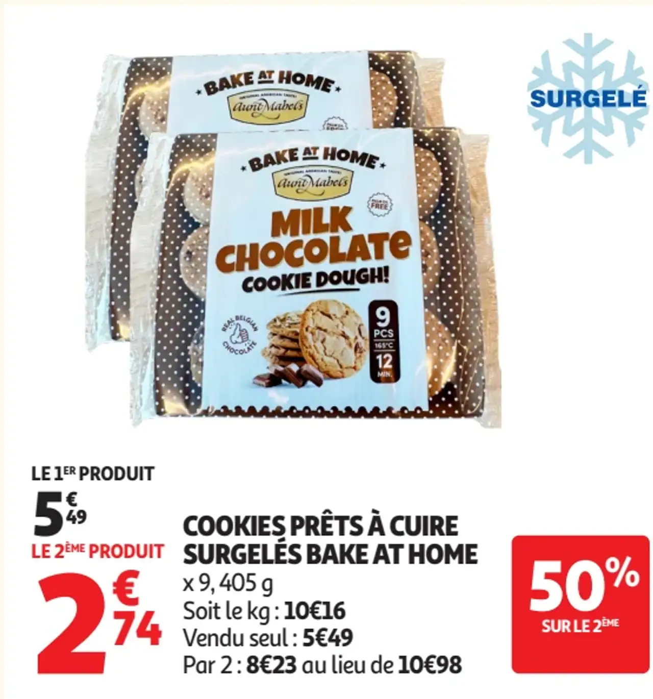 Cookies prêts à cuire surgelés Bake At Home