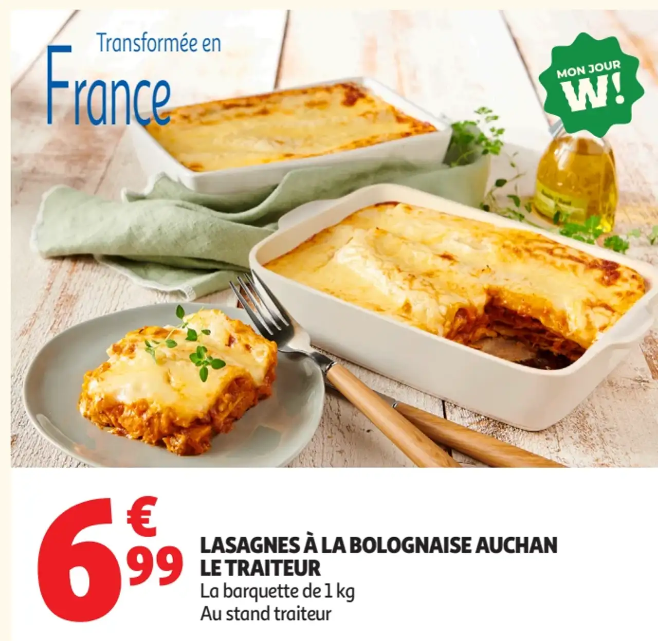 LASAGNES À LA BOLOGNAISE AUCHAN LE TRAITEUR