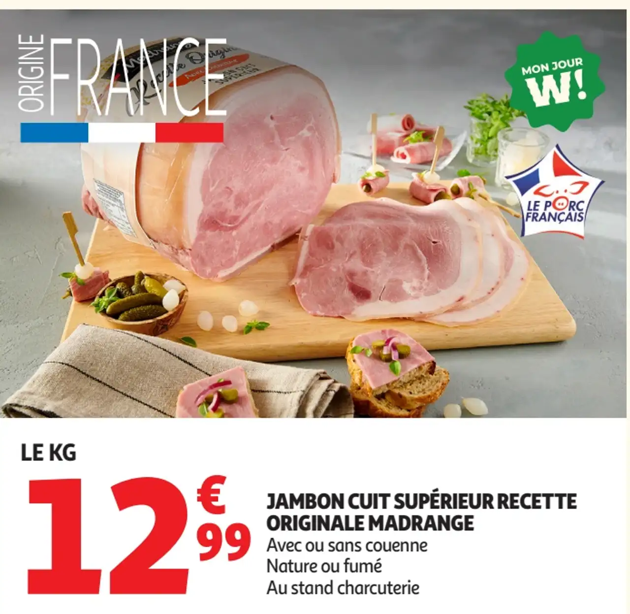 JAMBON CUIT SUPÉRIEUR RECETTE ORIGINALE MADRANGE