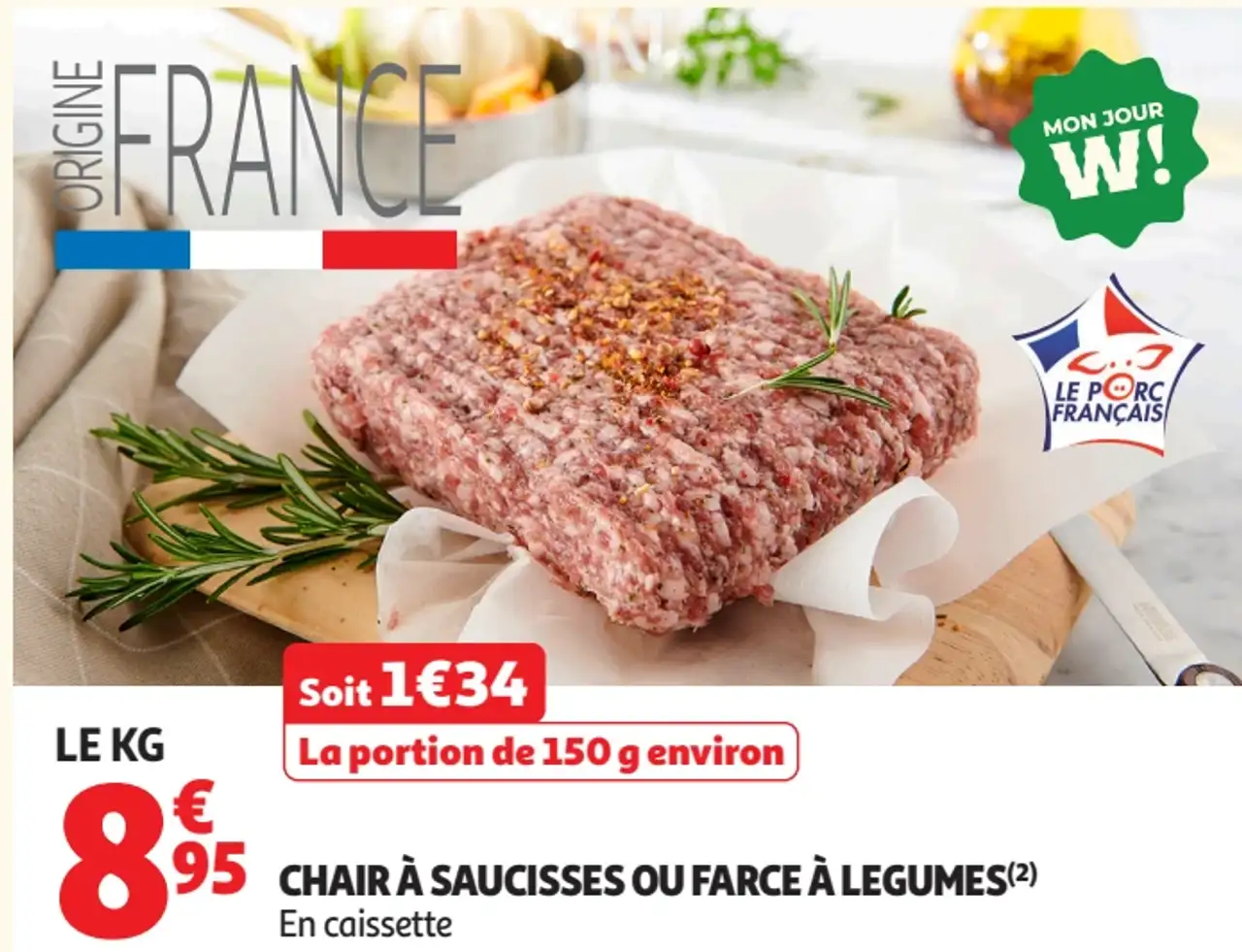 CHAIR À SAUCISSES OU FARCE À LEGUMES