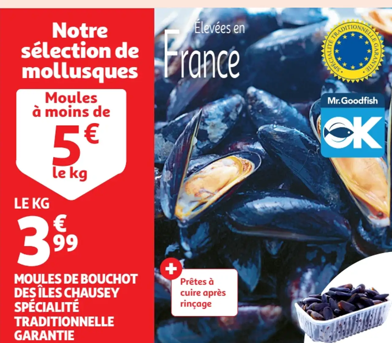 Moules de bouchot des îles Chausey spécialité traditionnelle garantie