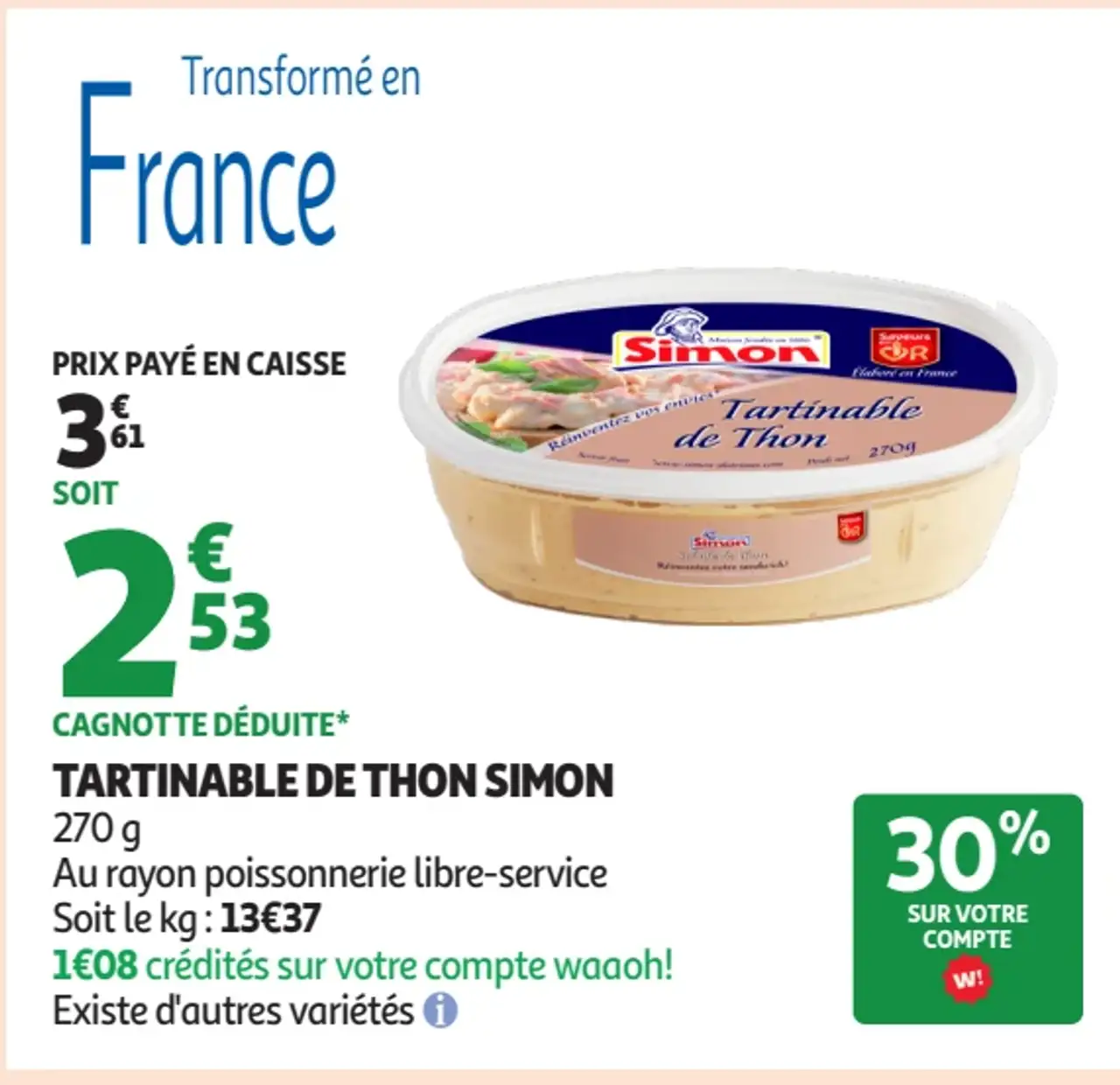 TARTINABLE DE THON SIMON