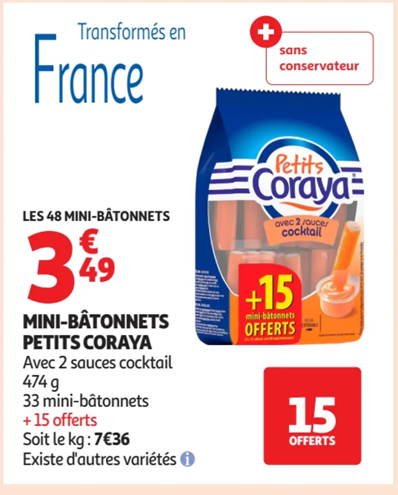 MINI-BÂTONNETS PETITS CORAYA