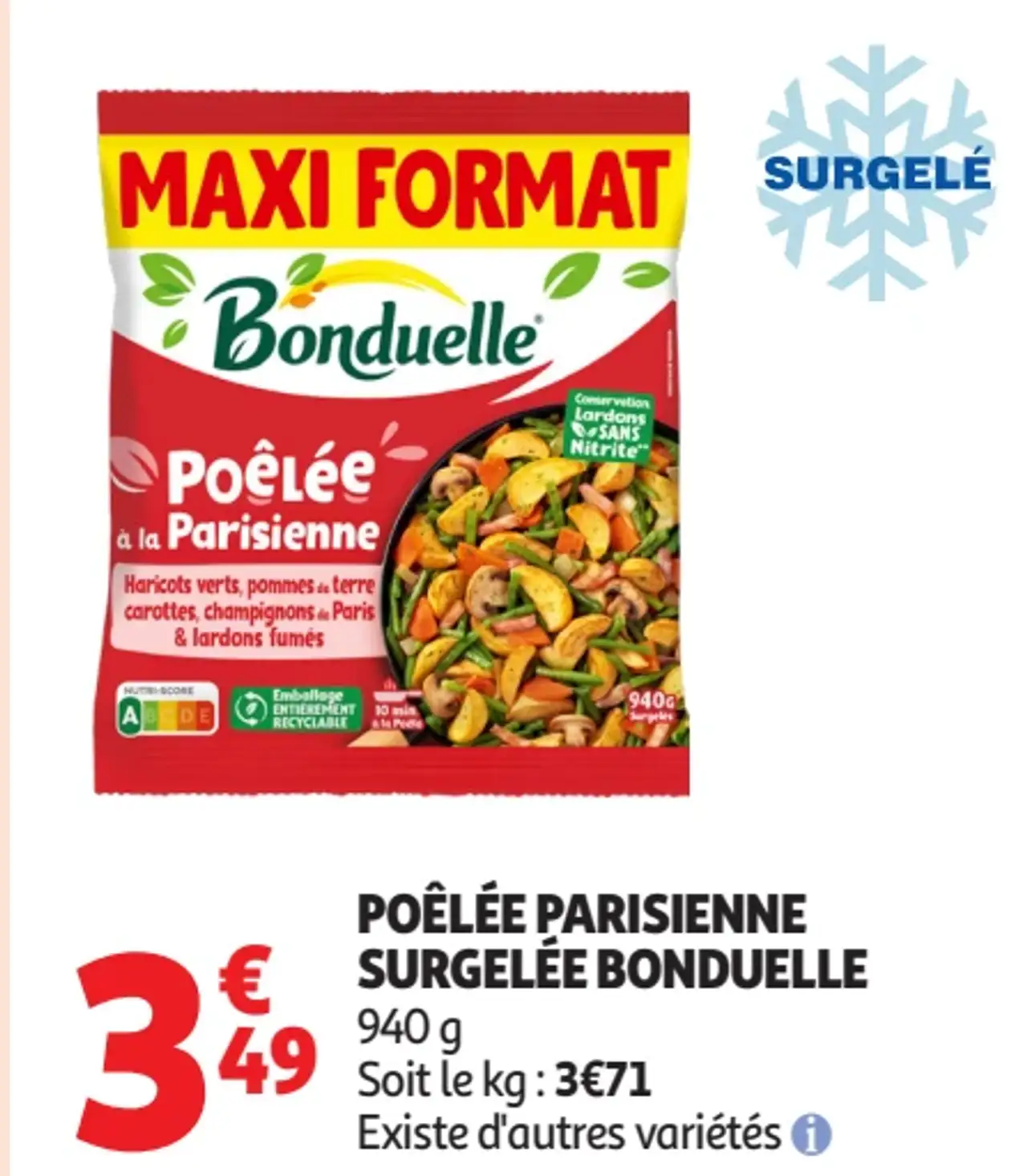 Poêlée Parisienne Surgelée Bonduelle