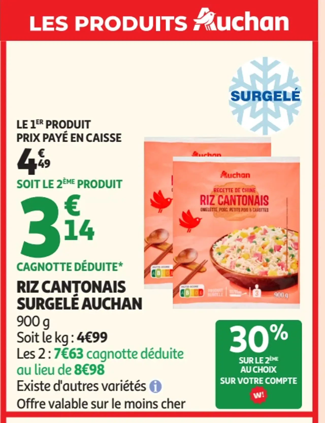 Riz Cantonais Surgelé Auchan