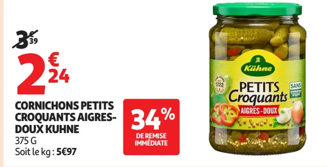 Kühne Cornichons petits croquants aigres-doux