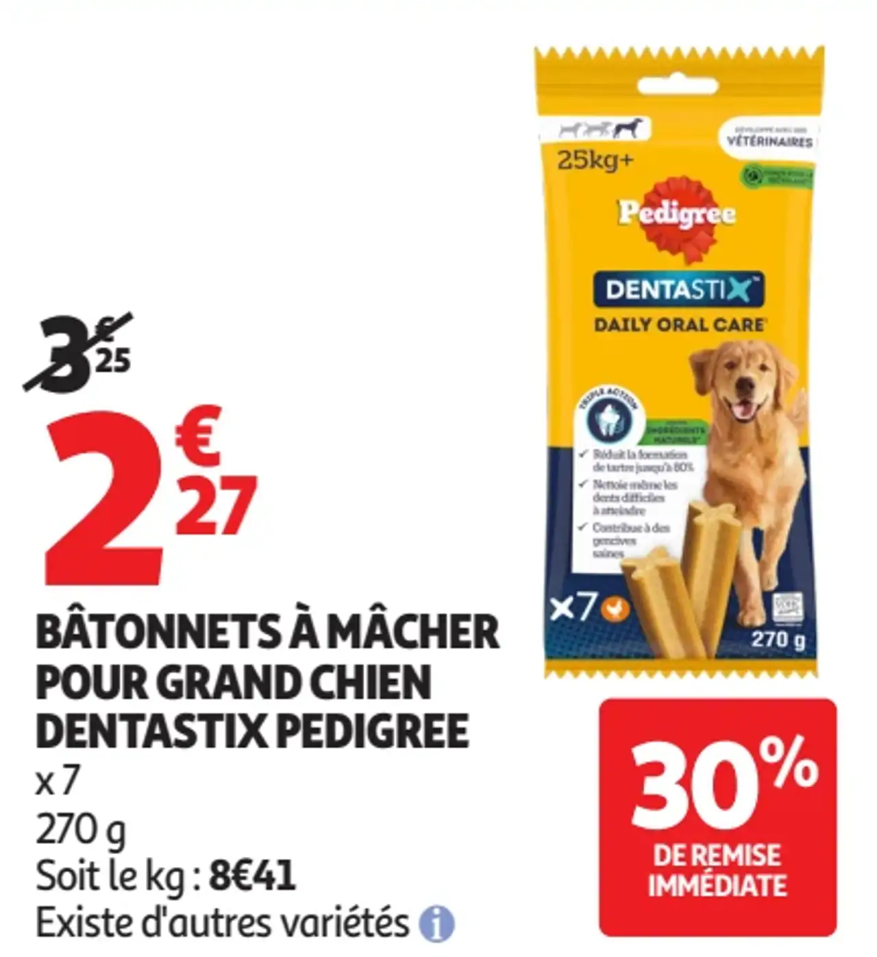 BÂTONNETS À MÂCHER POUR GRAND CHIEN DENTASTIX PEDIGREE