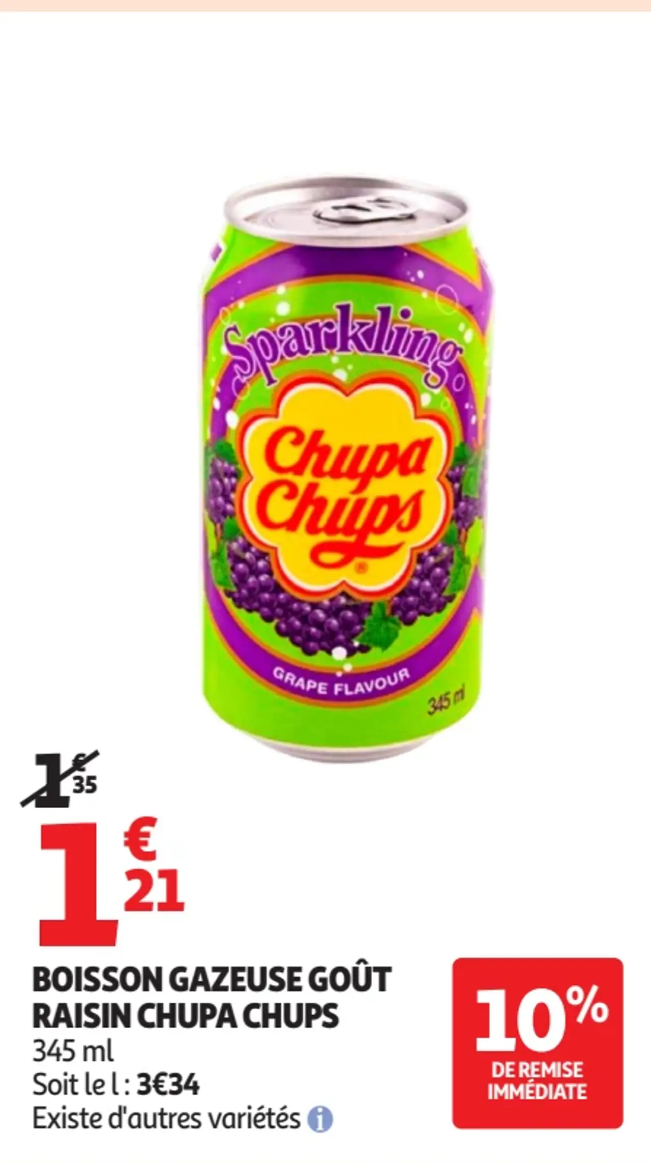 Boisson gazeuse goût raisin Chupa Chups