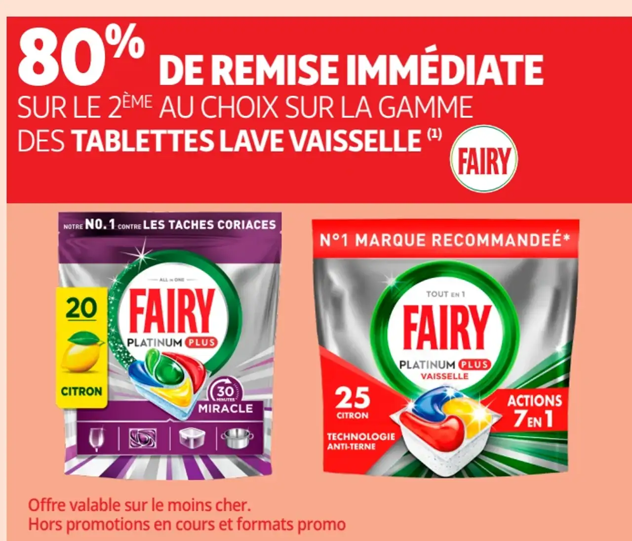 Tablettes lave vaisselle Fairy