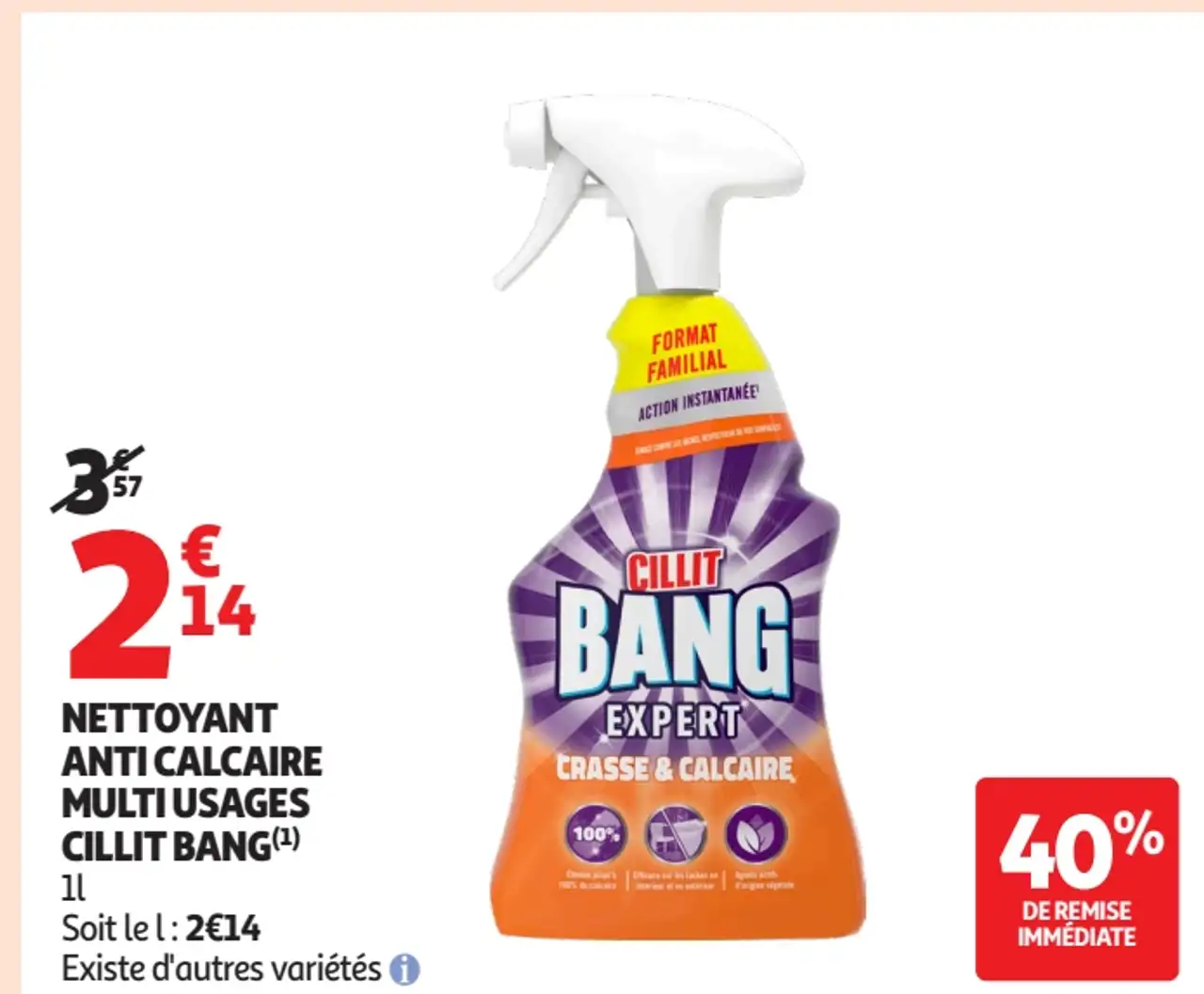 NETTOYANT ANTI CALCAIRE MULTI USAGES CILLIT BANG