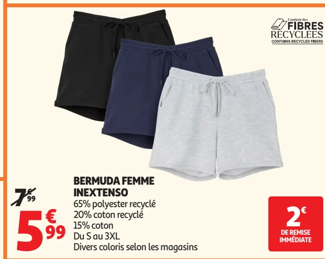 BERMUDA FEMME INEXTENSO
