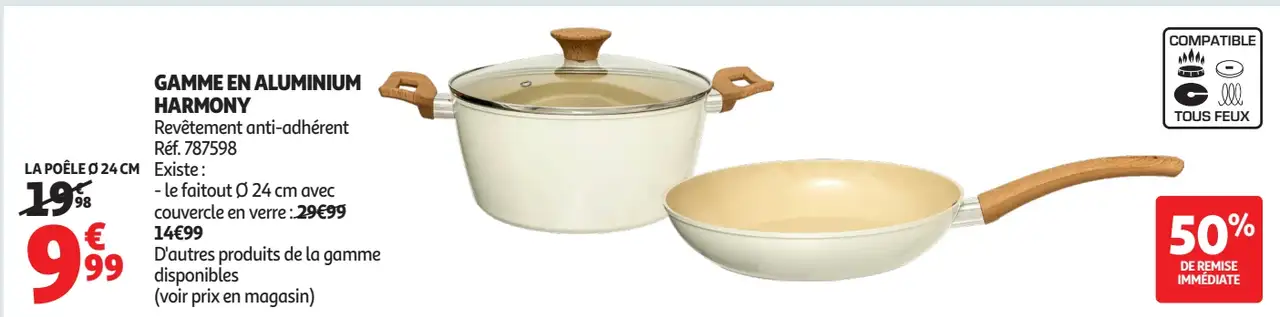 LA POÊLE Ø 24 CM GAMME EN ALUMINIUM HARMONY