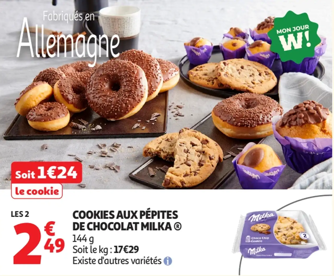COOKIES AUX PÉPITES DE CHOCOLAT MILKA