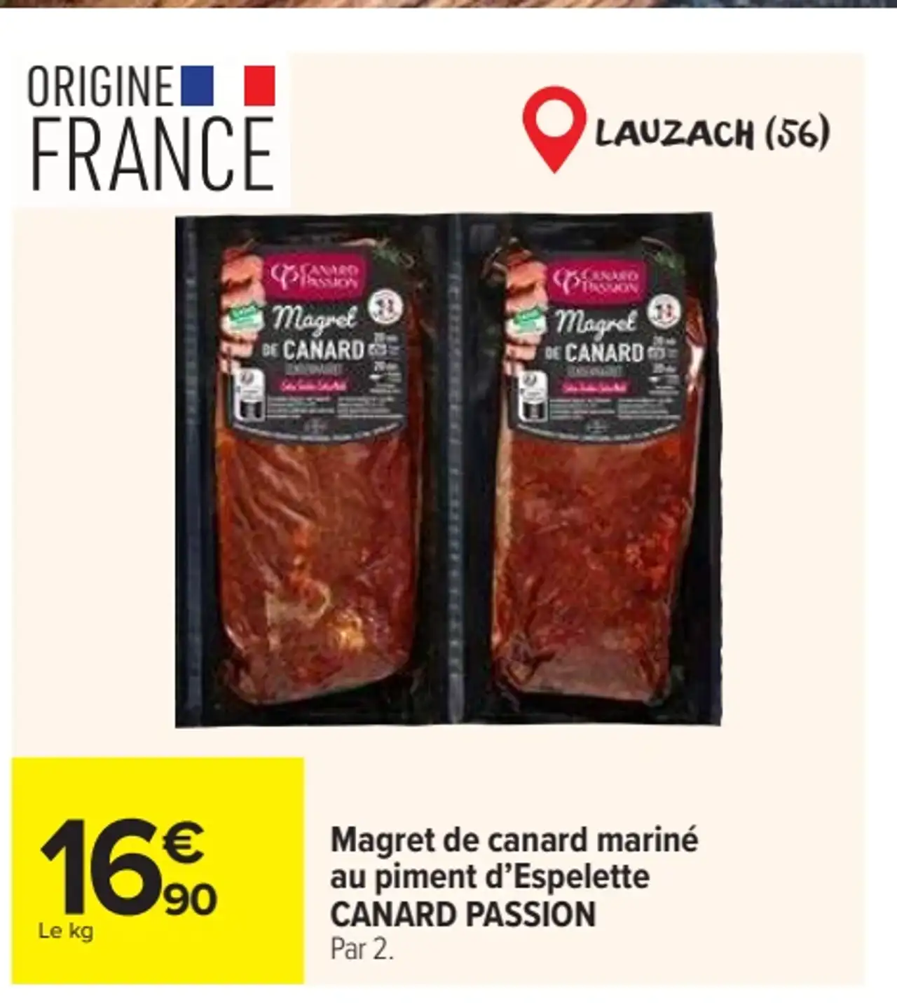Magret de canard mariné