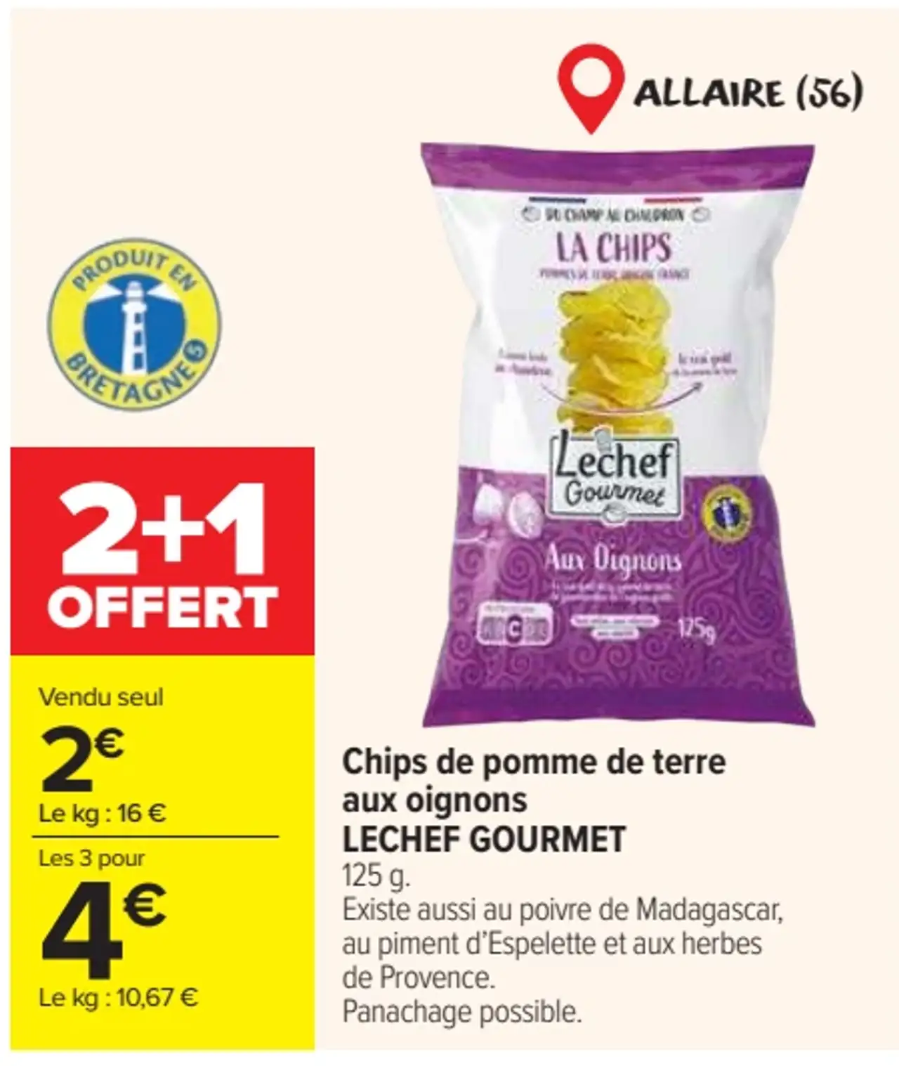 LECHEF GOURMET Chips de pomme de terre aux oignons
