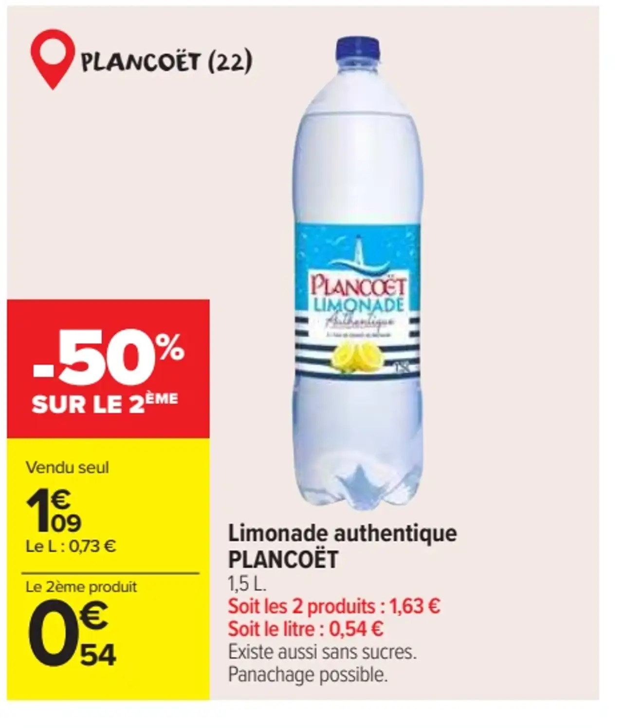 Limonade authentique PLANCOËT