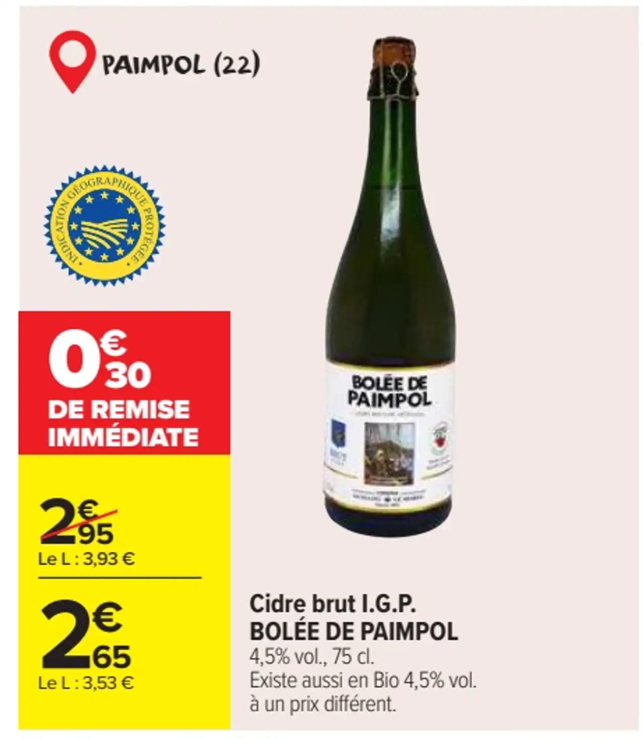 Cidre brut I.G.P. BOLÉE DE PAIMPOL