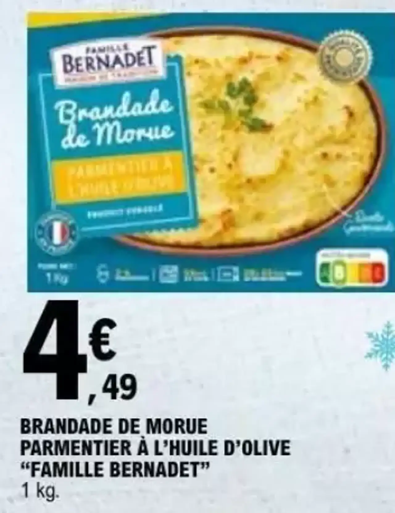 BRANDADE DE MORUE PARMENTIER À L'HUILE D'OLIVE "FAMILLE BERNADET"