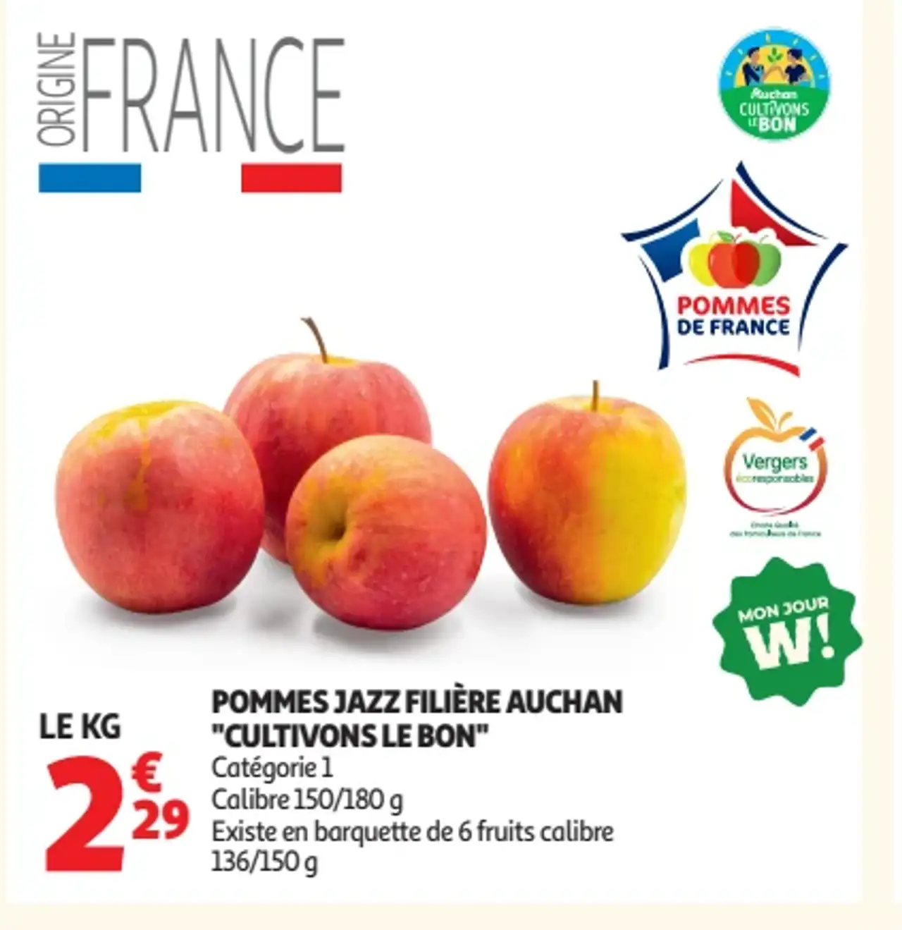 Pommes Jazz Filière Auchan "Cultivons le bon"