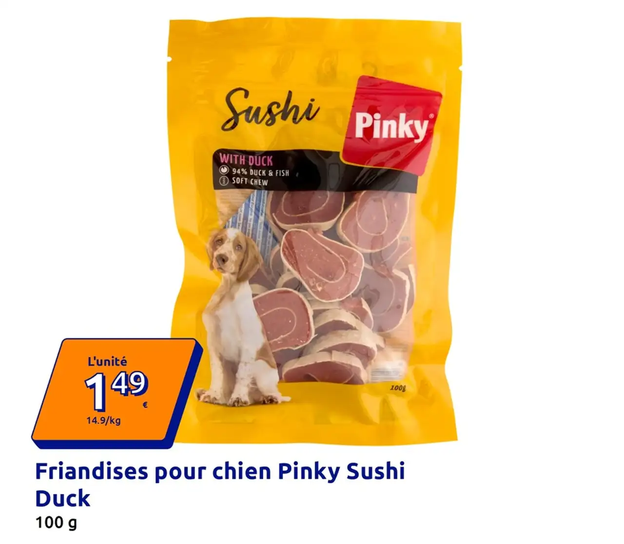 Friandises pour chien Pinky Sushi Duck