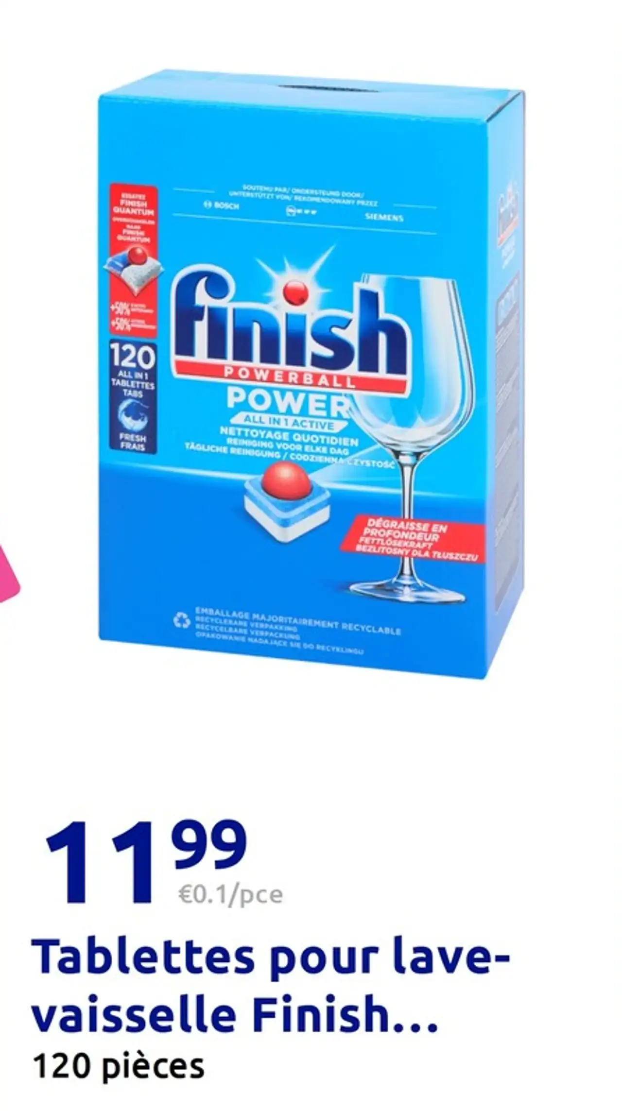 Tablettes pour lave-vaisselle Finish Powerball All-in-1 Essential