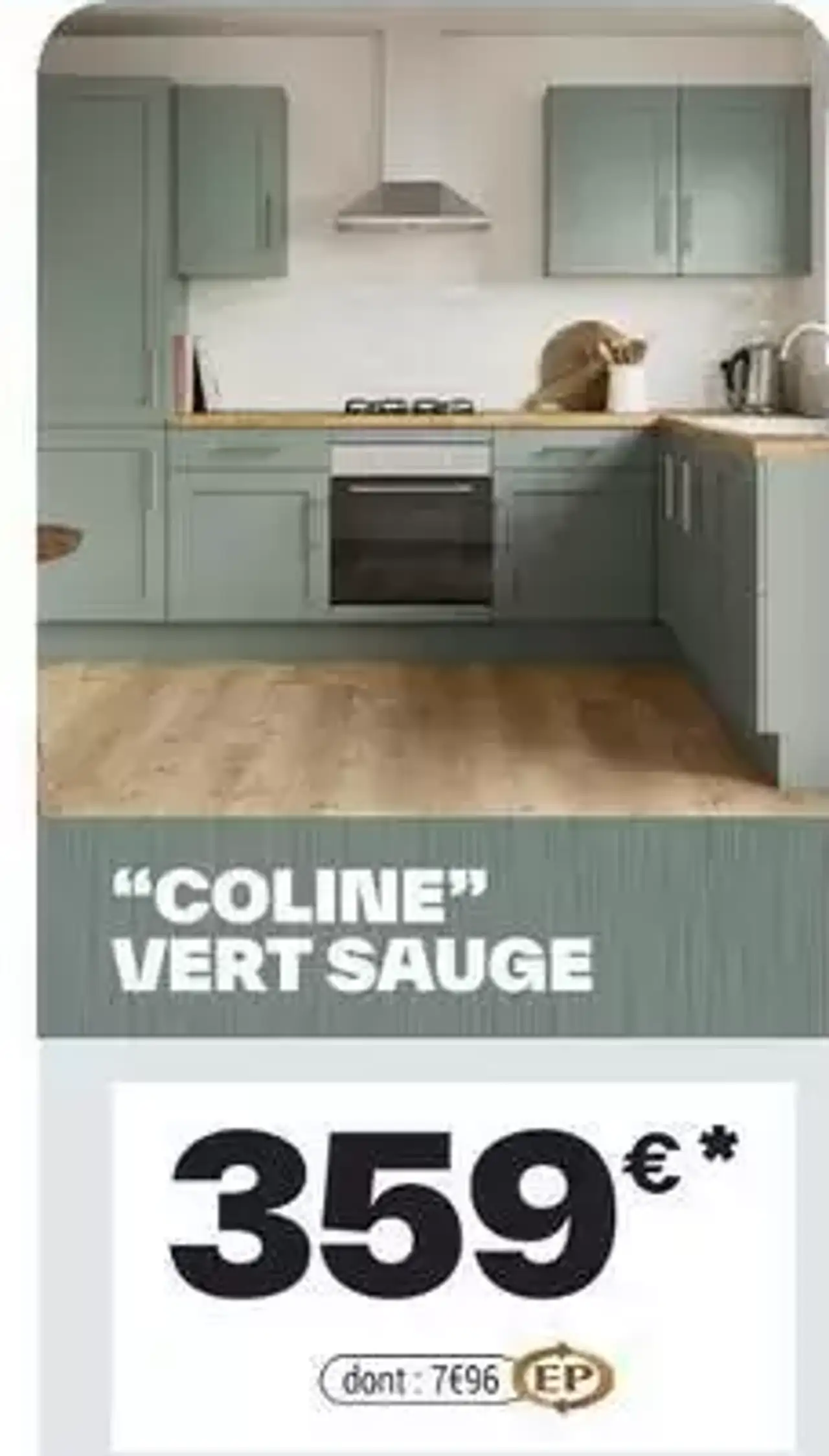 Cuisine Coline Vert Sauge Cooke & Lewis